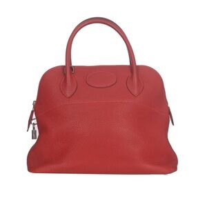 ♥️Hermes Bolide 31 Red Leather Tote Handbag♥️